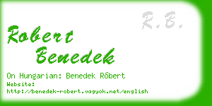 robert benedek business card